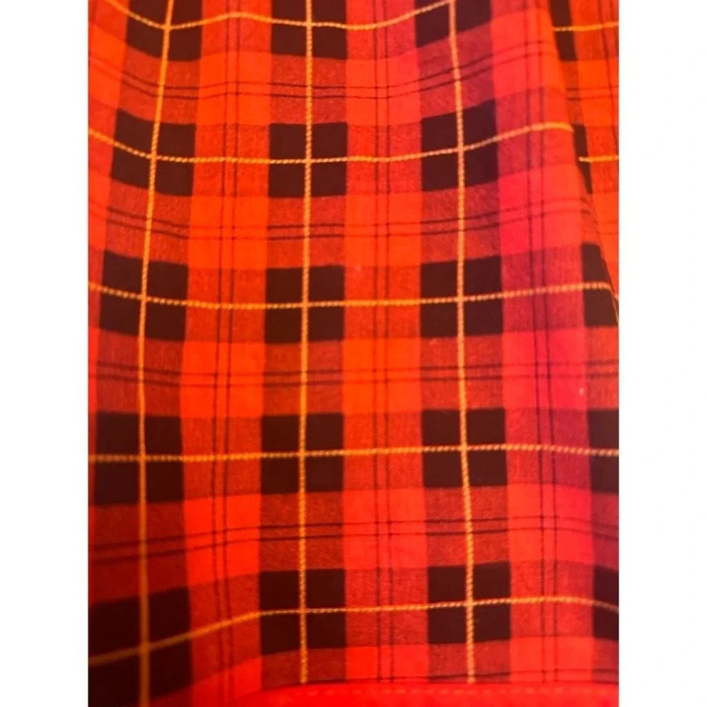 Vintage 1960s Red Plaid Child Apron 1962 Calendar